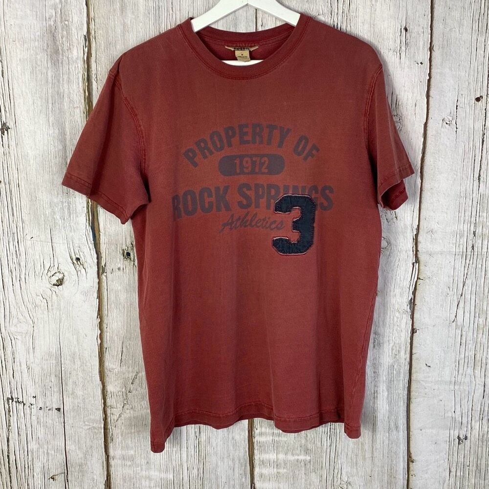 Vintage Fossil Patch T Shirt Y2K Size Medium C